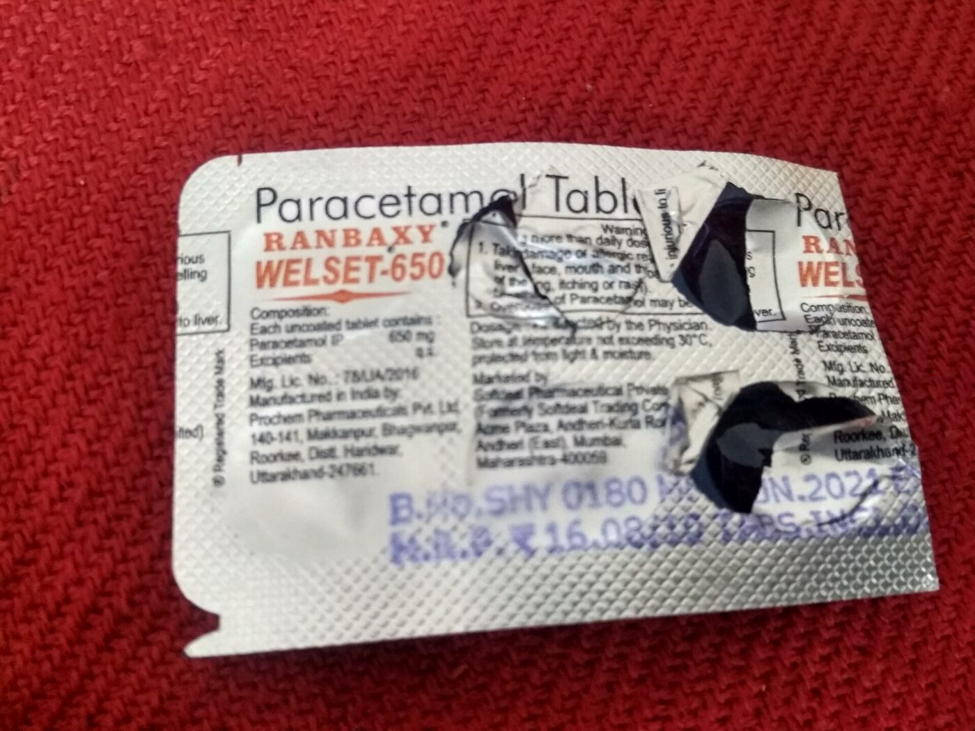 Compresse di paracetamolo