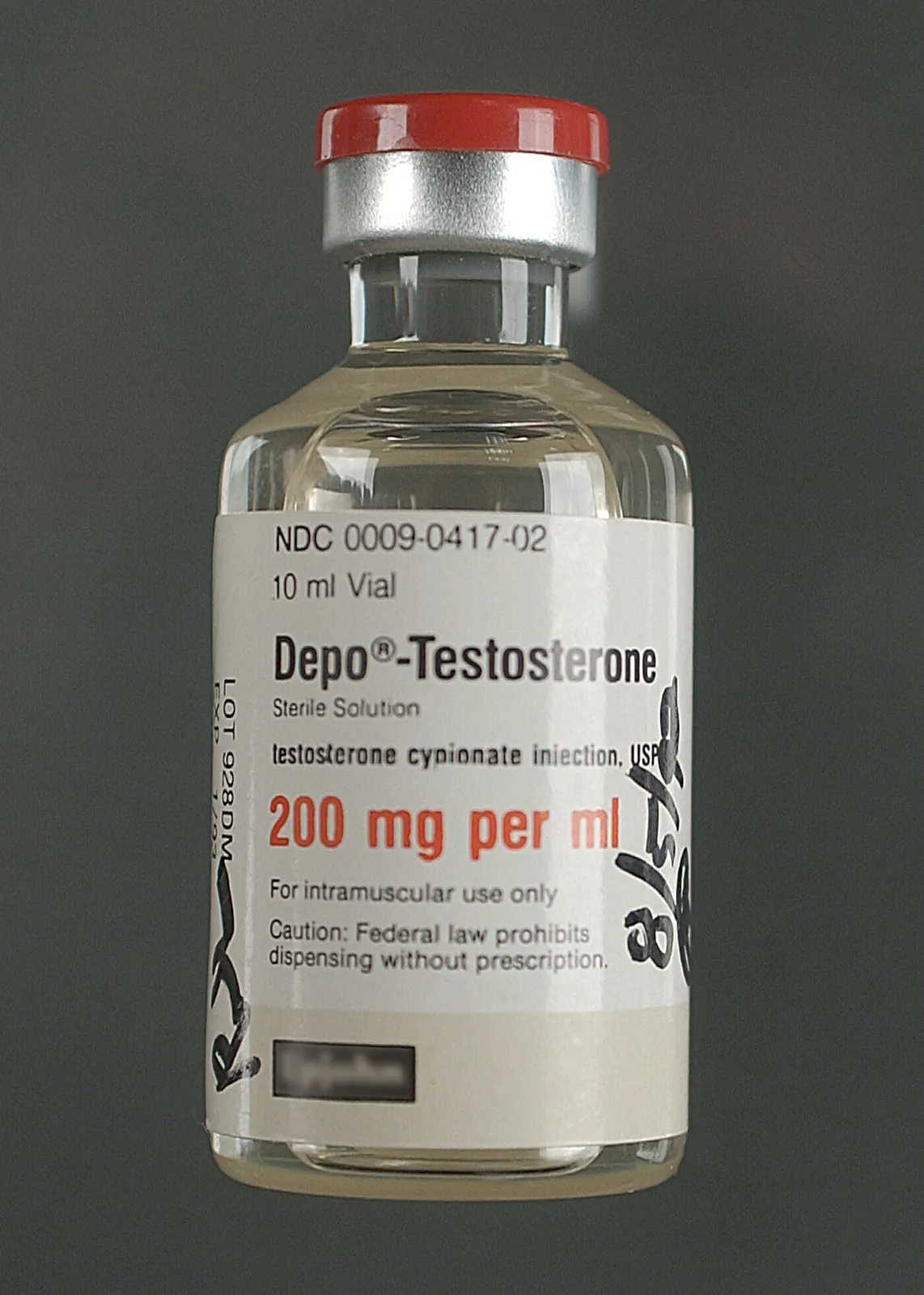 Fiala di testosterone per uso intramuscolare